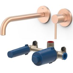 Set rubinetto per lavabo Tres Study 26230022OPM, corpo incasso Tres 20830002