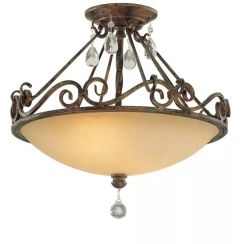 Elstead Lighting Chateau lampada da soffitto 2x60 W marrone FE-CHATEAU-SF
