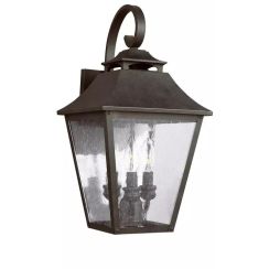 Elstead Lighting Galena lampada da parete per esterni 3x40 W marrone FE-GALENA2-L-SBL