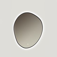 Ars Longa Kare specchio 75x88 cm con illuminazione nero LED-KARE7588-C