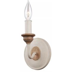 Elstead Lighting Hartsville lampada da parete 1x40 W bianco-legno FE-HARTSVILLE1