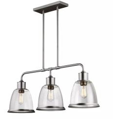 Elstead Lighting Hobson lampada da soffitto 3x60 W nichel FE-HOBSON-3P-SN