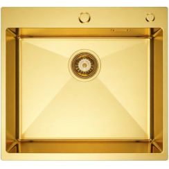 Ruvetti Masivo lavello in acciaio 50x50 cm oro 5002M_PVD_GOLD50_W