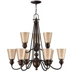 Elstead Lighting Mayflower lampada sospesa x60 W marrone HK-MAYFLOWER9