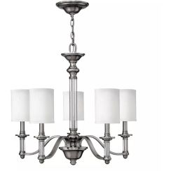 Elstead Lighting Sussex lampada sospesa 5x40 W nichel HK-SUSSEX5