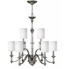 Elstead Lighting Sussex lampada sospesa x40 W nichel HK-SUSSEX9