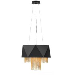 Elstead Lighting Zuma lampada sospesa 6x60 W nero-oro HK-ZUMA6-SBG