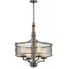 Elstead Lighting Ahrendale lampada sospesa 4x60 W marrone KL-AHRENDALE4