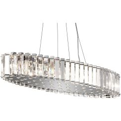 Elstead Lighting Crystal Skye lampada sospesa x3 W cromo KL-CRYSTAL-SKYE-I-L