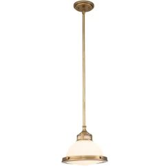 Elstead Lighting Amelia lampada sospesa 1x60 W ottone HK-AMELIA-P-S-HB