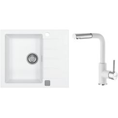 Set lavello in granito Alveus Cadit 1132017, rubinetto da cucina Alveus Siros 1129046