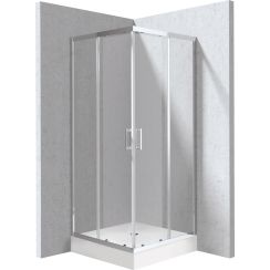 Deante Funkia Evo box doccia con piatto doccia 80x80 cm quadrato cromo lucida/vetro trasparente KYCZ0088P