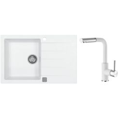 Set lavello in granito Alveus Cadit 1132022, rubinetto da cucina Alveus Siros 1129046