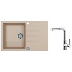 Set lavello in granito Alveus Cadit 1132023, rubinetto da cucina Alveus Siros 1129047