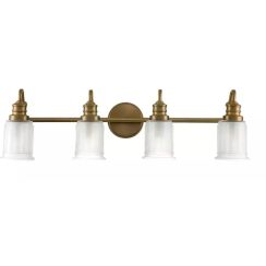 Elstead Lighting Swell lampada da parete 4x3 W ottone QZ-SWELL4-BB-BATH