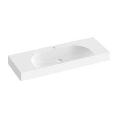 Ravak Lite lavabo 120x45 cm rettangolare a parete-da incasso bianco lucida XJX01212000