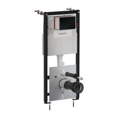 Omnires Flush Set modulo di installazione con placca di comando per vaso sospeso STFWC1R45-RBL