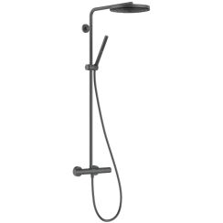 Hansgrohe Pulsify S Puro set doccia a parete con termostato con soffione cromo-nero 24222340