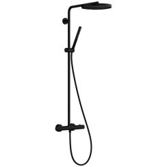 Hansgrohe Pulsify S Puro set doccia a parete con termostato con soffione nero 24223670