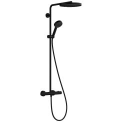 Hansgrohe Pulsify S set doccia a parete con termostato con soffione nero 24236670