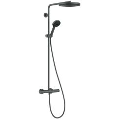 Hansgrohe Pulsify S Puro set doccia a parete con soffione cromo-nero 24237340