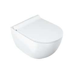 Ravak Chrome vaso wc con copriwater a discesa lenta sospeso senza brida bianco lucida X03081