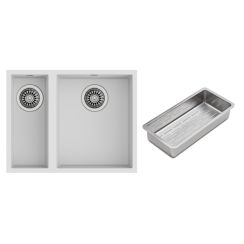 Set lavello Tegranit Teka Square 115260033, inserto gocciolatoio Teka 40199072