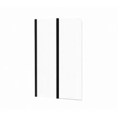 Ravak Chrome parete vasca 100 cm 2 ante nero lucida/vetro trasparente 7QLA0300Z1