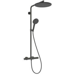Hansgrohe Raindance Alive S set doccia a parete con termostato con soffione nero 24594340