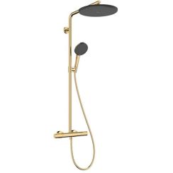 Hansgrohe Raindance Alive S set doccia a parete con termostato con soffione oro 24594990