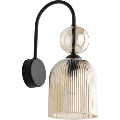 TK Lighting Sophia Cognac lampada da parete 1x10 W nero-marrone 11140
