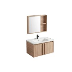 Rea Gama lavabo con armadietto e specchio 60 cm beige REA-M0203