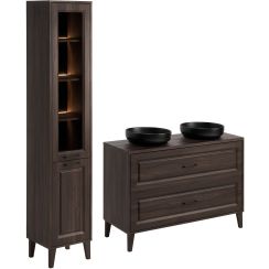 Set armadietto Comad Dorothy Ristretto DOROTHY RISTRETTO 82-120-46-2S, armadietto Comad Dorothy Ristretto DOROTHY RISTRETTO 80-40-2D, RIVER 1 BLACK MATT UN 40 ( E-6595 ), RISTRETTO 89-120-46 M