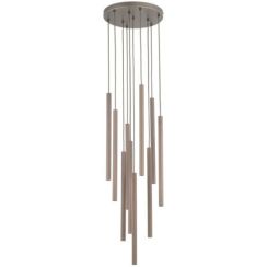 TK Lighting Ferro lampada sospesa x8 W marrone 11493
