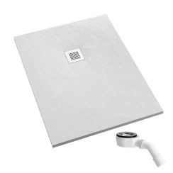 Schedpol Kalait White Stone piatto doccia rettangolare 130x100 cm bianco 3.3126/B/ST-M2