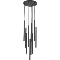 TK Lighting Ferro lampada sospesa x8 W nero 11492
