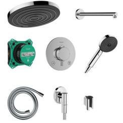 Hansgrohe Pulsify S set doccia da incasso con termostato con soffione cromo 24624000