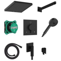 Hansgrohe Pulsify E set doccia da incasso con termostato con soffione nero 24625670