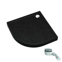 Schedpol Competia New Black Stone piatto doccia semicircolare 90x90 cm nero 3.4634/C/ST