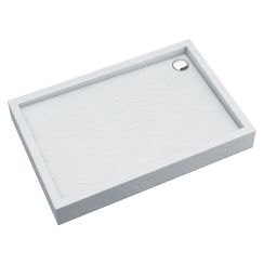 Schedpol Medium White Stone piatto doccia rettangolare 100x80 cm bianco 3.4736/B/ST