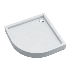 Schedpol Medium White Stone piatto doccia semicircolare 80x80 cm bianco 3.4733/B/ST