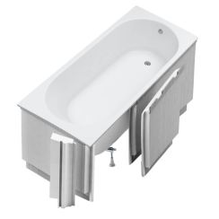 Schedpol Tara White Mat SET vasca da bagno con rivestimento 180x80 cm bianco 3.588/B/MG/OULED/S