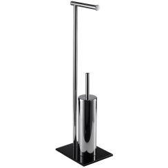 BISK Niagara portarotolo con scopino wc cromo 04325