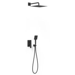 Tres Project set doccia da incasso con soffione nero 22138004NM