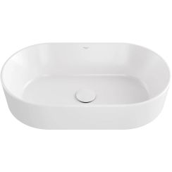Besco Lova lavabo 53x31 cm ovale da appoggio bianco lucida UNC-53-LOB