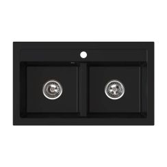 Ferro Stampo lavello in granito 75x45 cm nero DRGS2/45/75BM