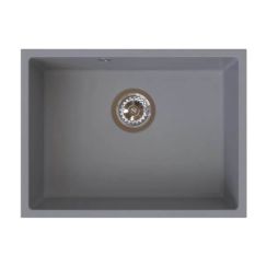 Ferro Stampo lavello in granito 54x40 cm grigio/grafite/inox DRGS1-U/40/54GA