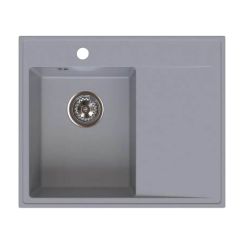 Ferro Stampo lavello in granito 60x50 cm grigio/grafite/inox DRGS-L/50/60GA