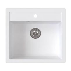 Ferro Stampo lavello in granito 56x51 cm bianco DRGS1/51/56WH