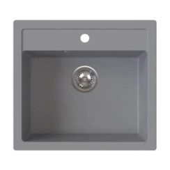 Ferro Stampo lavello in granito 56x51 cm grigio/grafite/inox DRGS1/51/56GA